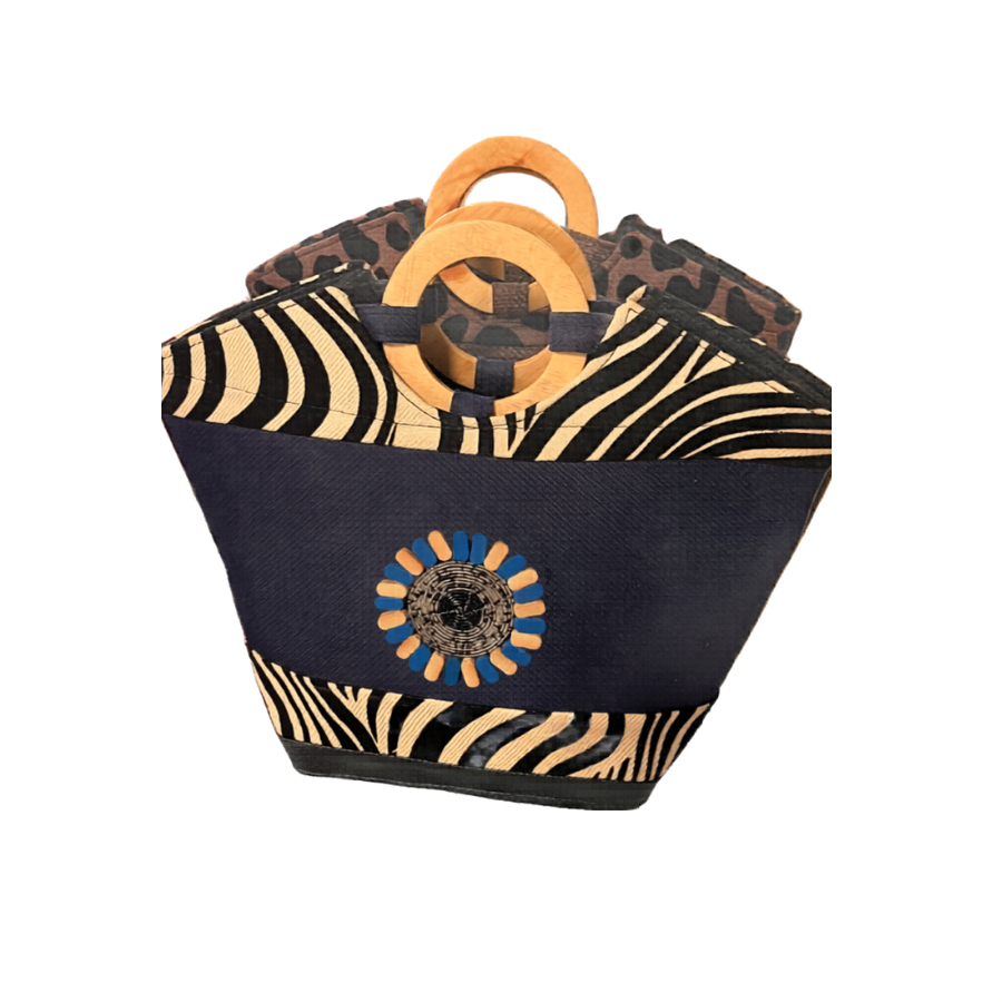 Ubuntu Safari Tote – Zebra & Leopard Edition