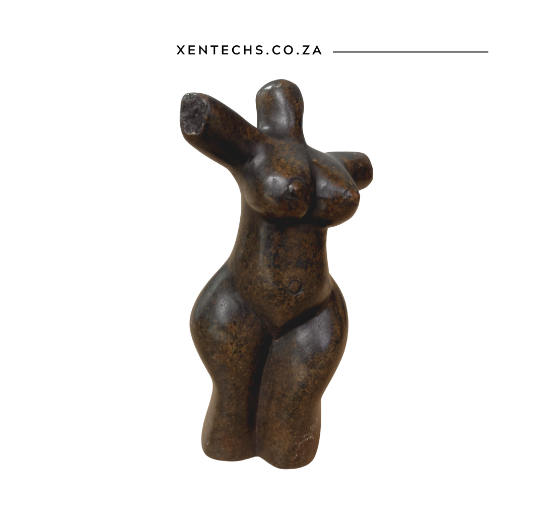 Elegant Abstract Female Form Sculpture – Handcrafted Wooden Art Piece